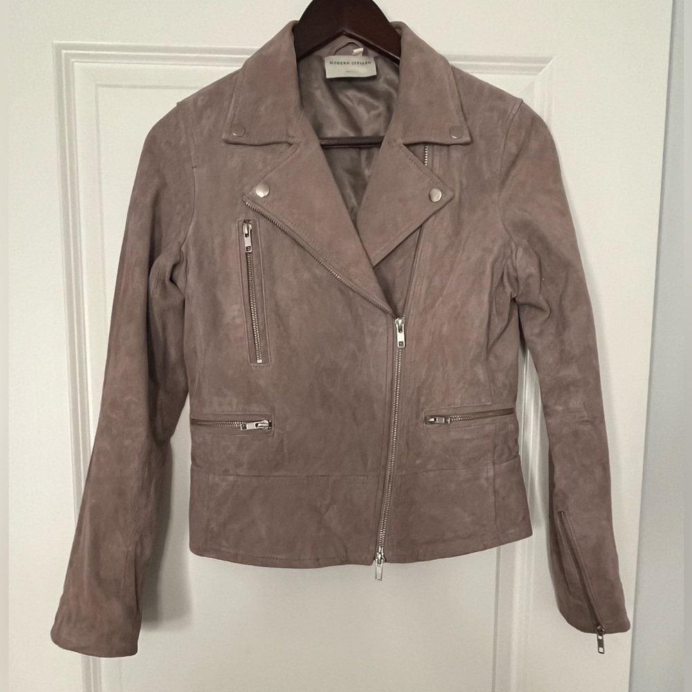Modern Citizen Women’s Sued Leather Jacket Size S